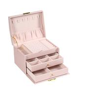 1PC, Lock Arch Three Layer Jewelry Box, Suitable For All Kinds Of Storage Pour Bagues, Colliers, Et Bracelets(Pink)