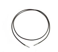 1Pc longueur 45-60cm chaîne en cuir collier for femmes/hommes en cuir cordon cire corde chaîne en acier inoxydable fermoir collier à faire soi-même bijoux accessoires ( Color : A-Brown 1.5mm , Size :