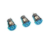 1pc/lot 19mm Flat Round Head Latching Ring Led Arrow Indicator Engraving Illuminated Light Metal Shell Push Button Switch NWPNLXEA(12V blue led)