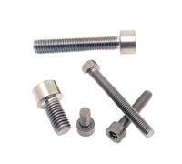 1Pc M1.6 M2 M2.5 M3 M4 M5 M6 M8 M10 M12 DIN912 TC4 Titanium Alloy Gr4 Hexagon Hex Socket Smooth Head Cap Bolt Screw(30mm,M6)