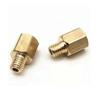 1pc M10x1mm-1/4" BSP Female To Male Straight Brass Pipe Connector