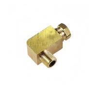 1PC M10x1mm Male To 4mm Brass Elbow Compression Ferrule Tube Pipe Fitting Adapter