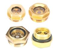 1PC M12x1.25 Male Brass Oil Level Sight Glass Window Hex Compressor Gearbox