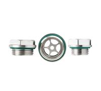 1PC M12x1.25 Metric Male Thread 304 Stainless Steel Hex Head Oil Level Gauge Sight Glass Window