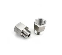 1pc M14 M20 M27 1/8" 1/4" 3/8" 1/2" 3/4" 1" NPT BSPP Male To Female Thread 304 Stainless Steel Socket High Pressure Pipe Fitting(BSP 1I4 Inch-NPT 1I4)