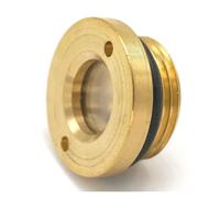 1PC M20 Pitch 1.5 Metric Male Brass Oil Level Sight Glass Window Round Head