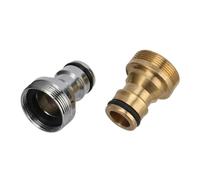 1pc M22 Female Thread to M24 Male Thread Brass Chrome Plated Nipple Connector Quick Connection Joint Pipe Fittings(Chrome) Plumbing Fittings