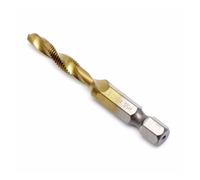 1PC M3/M4/M5/M6/M8/M10 tige hexagonale titane plaqué HSS filetage à main métrique taraud forets(M5)