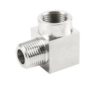 1pc M8 M10 M12 M14 M16 M18 M20 filetage mâle femelle métrique en acier inoxydable coude raccord de tuyau haute pression connecteur coupleur(Female to Male,M14x1.5)