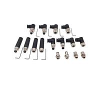 1Pc M8 sensor connector waterproof male&female plug straight angle screw threaded coupling 3 4 Pin Socket back NWPNLXEA(Straight 3pin female)