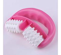 1PC manuel poignée ronde muscle masseur rouleau massager cellulite roller pour jambes bras dos muscle douleur soulagement et muscle relaxation outil (rose)