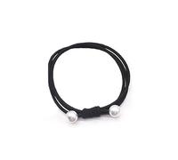 1PC Mignon Ensemble Élastiques À Cheveux Anneaux Élastiques Cheveux Fille Breves Ensembles Chapeaux Perle Queue De Cheval Bande Élastique Accessoires Cheveux(Black)