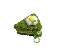 1Pc Mignon Triangle Mille Couche Gâteau Alimentaire En Peluche Porte-clés Créatif Dessin Animé Poupée Pendentif Sac À Dos Ornement Décoration Cadeaux