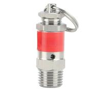 1PC Mini 1/8" 1/4" BSPT mâle 0,5-10 bar 304 acier inoxydable 04 ressort sanitaire soupape de sécurité de décharge de pression compresseur d'air(0.8mpa 8Bar,1l8 BSPT)