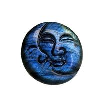 1pc Moonstone carving of the sun and moon gods with a glitter effect Gemstone Stone