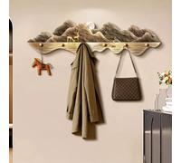 1PC Mountain-Shaped Wall Mounted Coat Rack for Entryway,for Hanging Clothes | Modern Wall Coat Hooks, Crystal film material, Space Saving Design, Entryway Decor(B,100*29cm/39.4*11.4 in)