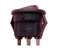 1pc MR5-110 perforated 15MM small round three-pin red light with type switch 3A250V