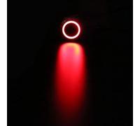 1PC Noir 3V 6V 12V 24V 48V 220V 4 Broches 12mm LED Lumière Métal Aluminium Bouton Poussoir Momentané Interrupteur Électronique De Voiture(Red,220V)
