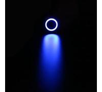 1PC Noir 3V 6V 12V 24V 48V 220V 4 Broches 12mm LED Lumière Métal Aluminium Bouton Poussoir Momentané Interrupteur Électronique De Voiture(Blue,3V)