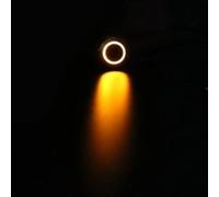 1PC Noir 3V 6V 12V 24V 48V 220V 4 Broches 12mm LED Lumière Métal Aluminium Bouton Poussoir Momentané Interrupteur Électronique De Voiture(YELLOW,48v)