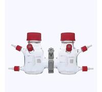 1pc nouveau réacteur à cellules Bioel fixe en cerceau III-réacteur en verre à cellules à hydrogène et à gaz anti-fuite avec résistance à haute température(500ml)