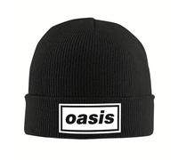 1pc O-Oasis Music Band Logo Bonnets Bonnets Bonnet tricoté Bonnet féminin Masculin Bonnets élastiques Vintage Casquette Graphique Salle de Sport d’Automne