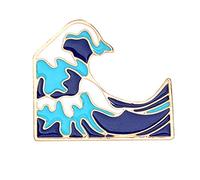 1pc Ocean Broche Pin vague épinglettes hommes Vêtements pour femmes Sac à dos Accessoires Bijoux Bijoux Vague Océan