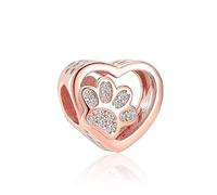 1Pc Or Rose Patte De Chien DIY Perle Convient Aux Bracelets De Charme Européens Bijoux Accessoires A1453Traitement séduisant