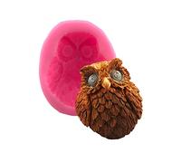 1PC Owl Shaped Sugarcraft Fondant Soap Silicone Mold 3D Owl Cake Mold for DIY Cake Decorating Baking Mould