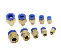 1Pc PC1/8'' 1/4'' 3/8'' 1/2'' Male-4 6 8 10 12mm Straight Push in Fitting Threaded Pneumatic Push to Air Quick Connector NWPNLXEA(12mm OD Hose,3/8")