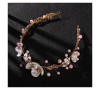 1pc Pearl Flower Head bijoux Tiara Blanc White Pearl Leaf Wedding Band Bridal Hair Accessories For Women Bridal Head Ornement Tiara