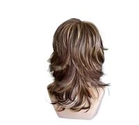 1pc Perruque Synthétique Longue Ondulée À La Mode for Dames Dégradé Naturel De Brun Foncé Or Adapté Un Usage Quotidien Occasions Spéciales Fêtes