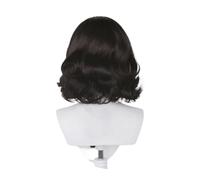 1pc perruque Vampire madame courte noire cheveux synthétiques bouclés dame for Cosplay