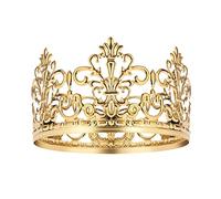 1pc Petite Décoration De La Couronne d'or, Le Gâteau en Strass pour Mariage, Roi Vintage/Princesse Couronne Perle pour Accessoire De Décoration De Fête d'anniversaire