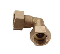 1PC Plumbing Hardware Fittings Female 1/2' Nut Union DN15 Inner Wire Joint 90° Elbow Copper Pipe Fittings YZWRWRMKTB