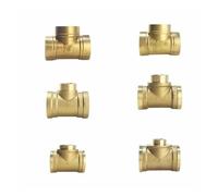 1pc Pneumatic Plumbing Brass Pipe Fitting Female Thread 1/2" - 2" BSP Reducing Tee Type Copper Fittings Water Oil Gas (1-1I2) Plumbing Fittings