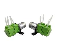 1pc pompe péristaltique pompe doseuse double canal 12V/24V pompe muette petite pompe à eau auto-amorçante tuyau pompe double canal(With 2x4,24V)