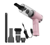 1Pc Portable Handheld Vacuum Cleaner Wet Dry Mini Vacuum Cleaner Home/Car Car Vacuum Cleaner with LED Light (White)(White)