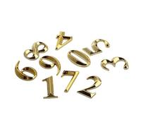 1pc porte chiffres 0 à 9 plastique numéro étiquette chiffre Plaque maison tiroir signe hôtel autocollant adresse(1,Silvery)