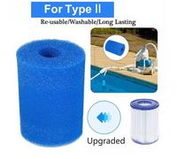 1pc Pour le type II - Éponge filtrante de piscine, filtres en mousse lavables réutilisables adaptés aux accessoires pour cartouches d'eau de