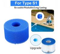 1pc Pour le type S1 - Éponge filtrante de piscine, filtres en mousse lavables réutilisables adaptés aux accessoires pour cartouches d'eau de