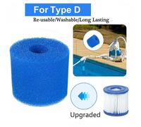 1pc Pour Type D - Éponge filtrante de piscine, filtres en mousse lavables réutilisables adaptés aux accessoires pour cartouches d'eau de