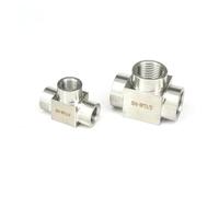 1pc Pressure 300 bar 1/8" 1/4" 3/8" 1/2" 3/4" 1" NPT BSPP Female Tee 3 Way Pipe Fitting 304 Stainless Steel Water Gas Oil(NPT Thread,1/2") Plumbing Fittings