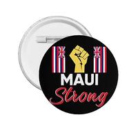 1pc Priez pour Maui Hawaii épingles à boutons Maui Hawaii épingle à bouton fort Dieu bénisse épingle hawaïenne je me tiens avec Badge rond hawaïen pour vêtements sac chapeau accessoires
