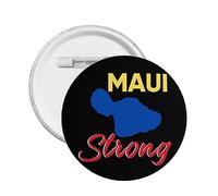 1pc Priez pour Maui Hawaii épingles à boutons Maui Hawaii épingle à bouton fort Dieu bénisse épingle hawaïenne je me tiens avec Badge rond hawaïen pour vêtements sac chapeau accessoires