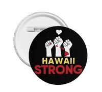 1pc Priez pour Maui Hawaii épingles à boutons Maui Hawaii épingle à bouton fort Dieu bénisse épingle hawaïenne je me tiens avec Badge rond hawaïen pour vêtements sac chapeau accessoires