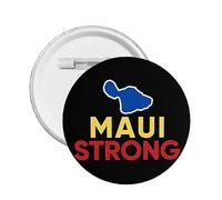 1pc Priez pour Maui Hawaii épingles à boutons Maui Hawaii épingle à bouton fort Dieu bénisse épingle hawaïenne je me tiens avec Badge rond hawaïen pour vêtements sac chapeau accessoires