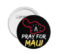 1pc Priez pour Maui Hawaii épingles à boutons Maui Hawaii épingle à bouton fort Dieu bénisse épingle hawaïenne je me tiens avec Badge rond hawaïen pour vêtements sac chapeau accessoires