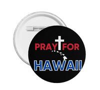 1pc Priez pour Maui Hawaii épingles à boutons Maui Hawaii épingle à bouton fort Dieu bénisse épingle hawaïenne je me tiens avec Badge rond hawaïen pour vêtements sac chapeau accessoires