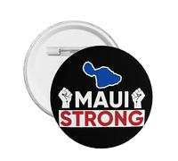 1pc Priez pour Maui Hawaii épingles à boutons Maui Hawaii épingle à bouton fort Dieu bénisse épingle hawaïenne je me tiens avec Badge rond hawaïen pour vêtements sac chapeau accessoires